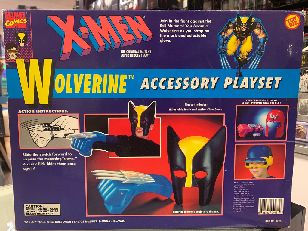 Wolverine Kidsize Mask & Claw Glove (Vintage X-Men, Toybiz) Sealed product image 3, provided for visual reference and
