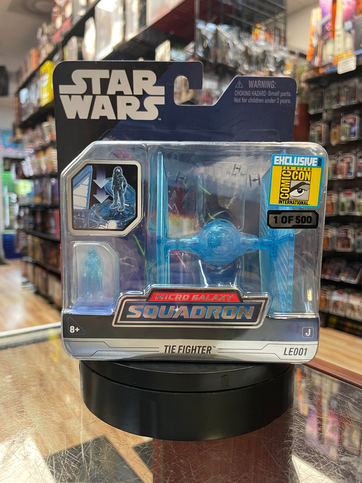 Tie Fighter LE001 -SDCC Exclusive 1/500- (Star Wars Micro Galaxy Squadron, Jazwares) **OPEN** product image 1, provided for