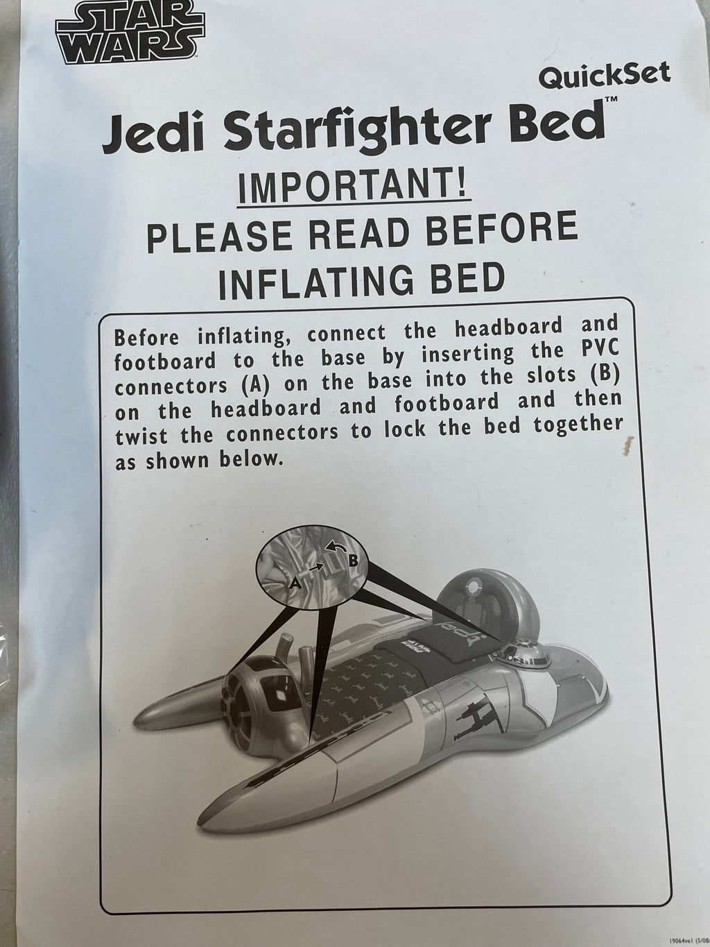 Jedi Starfighter Bed (Vintage Star Wars, Quick Set) OPEN BOX product image 8, provided for visual reference and product