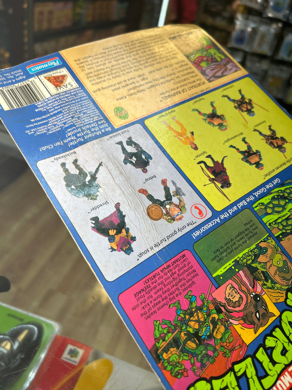 Raphael -10 Back Soft Head- 1765 (Vintage TMNT, Playmates) **SEALED** product image 8, provided for visual reference and