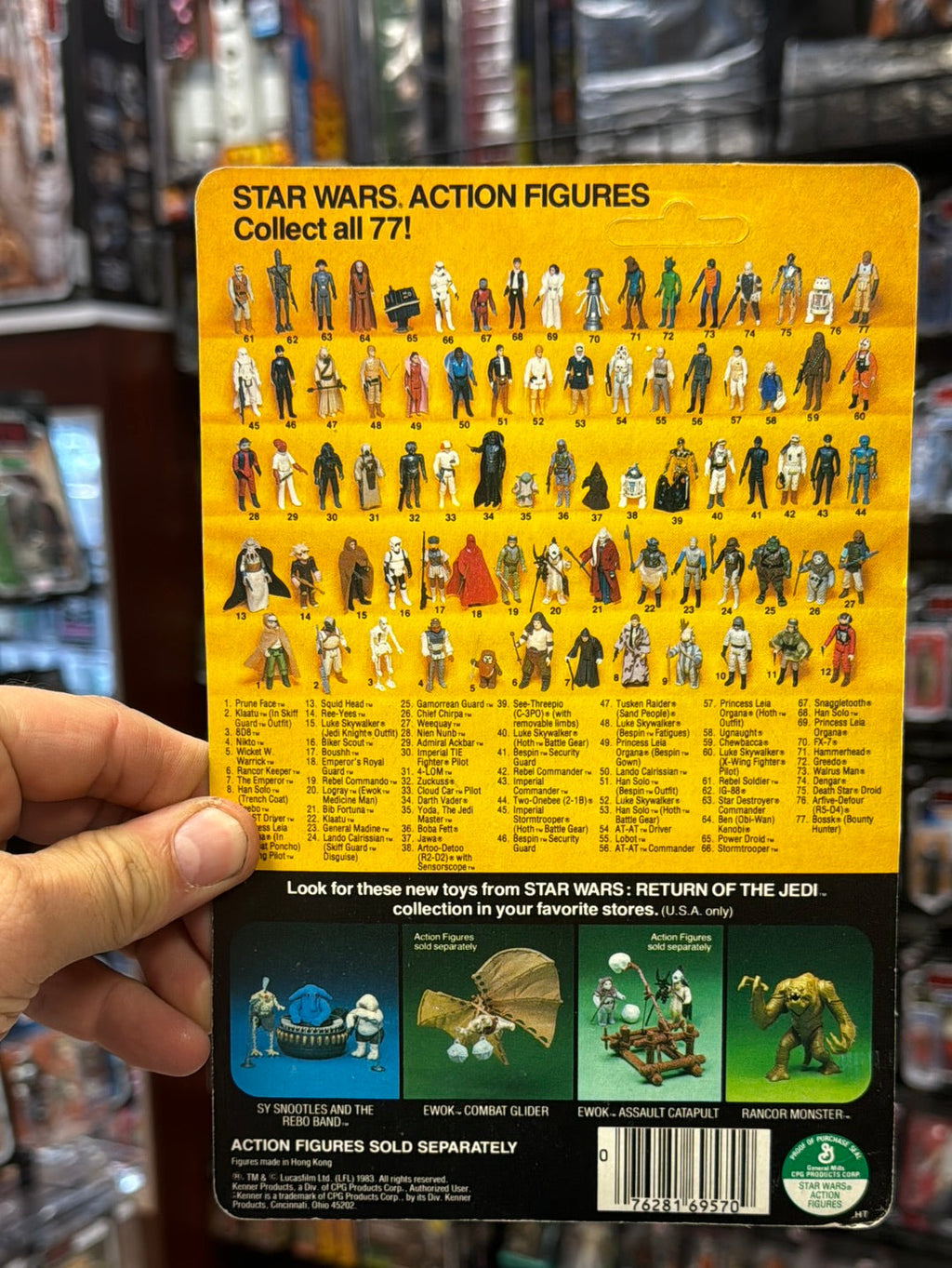 Biker Scout 77A ROTJ 1723 (Vintage Star Wars, Kenner) SEALED product image 9, provided for visual reference and product