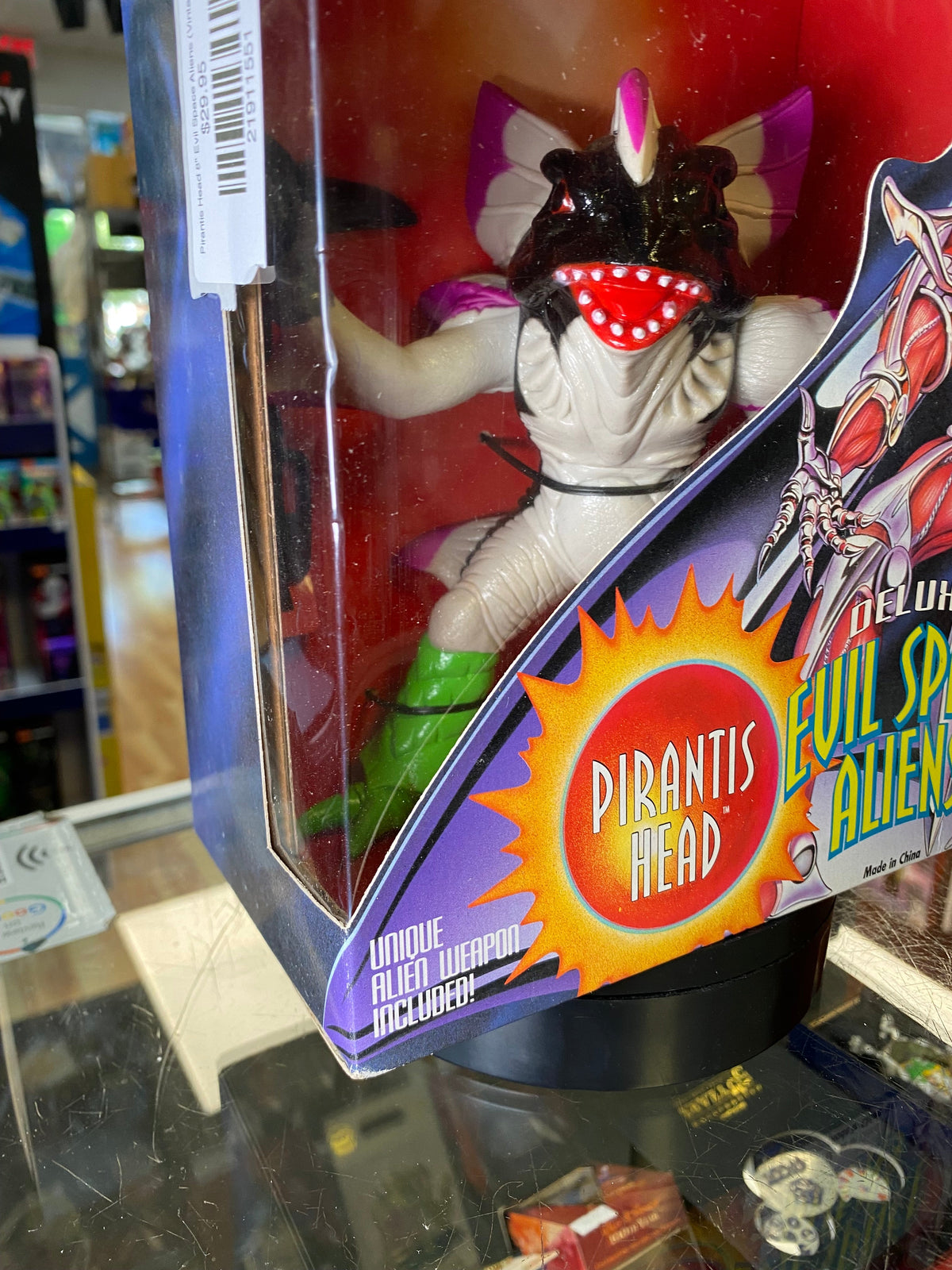 Pirantis Head 8" Evil Space Aliens (Vintage MMPR Power Rangers, Bandai) SEALED product image 7, provided for visual