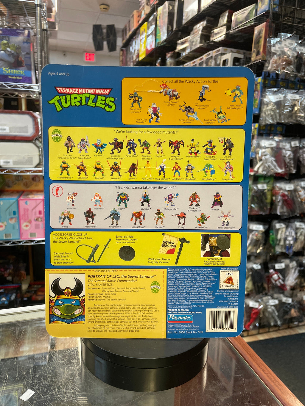 Sewer Samurai Leonardo (Vintage TMNT Ninja Turtles, Playmates) **SEALED** product image 4, provided for visual reference and