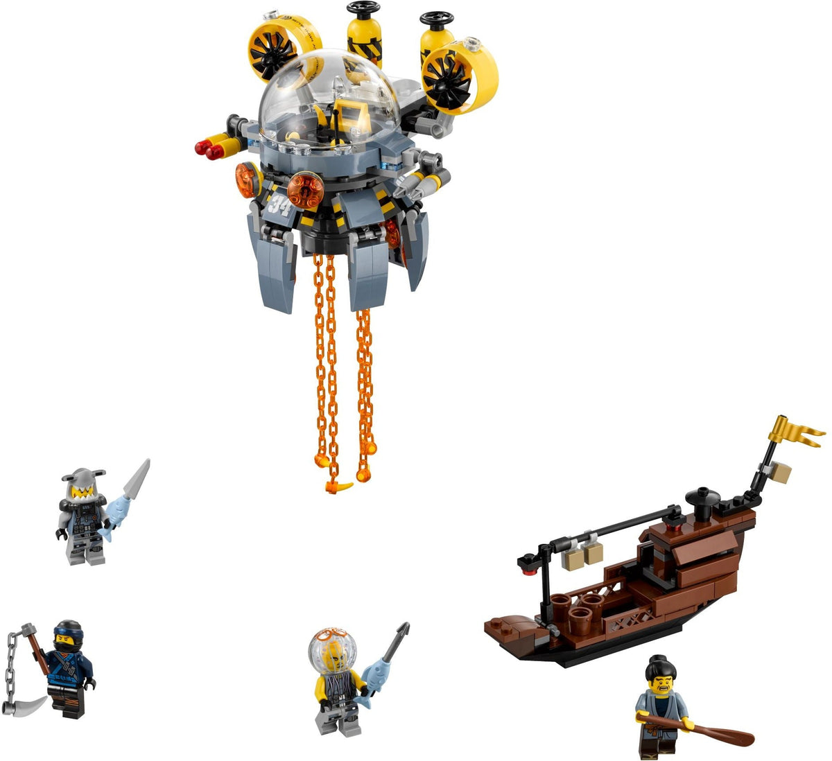 70610 LEGO Ninjago: Flying Jelly Sub (Retired) (Certified Complete) product image 2, provided for visual reference and