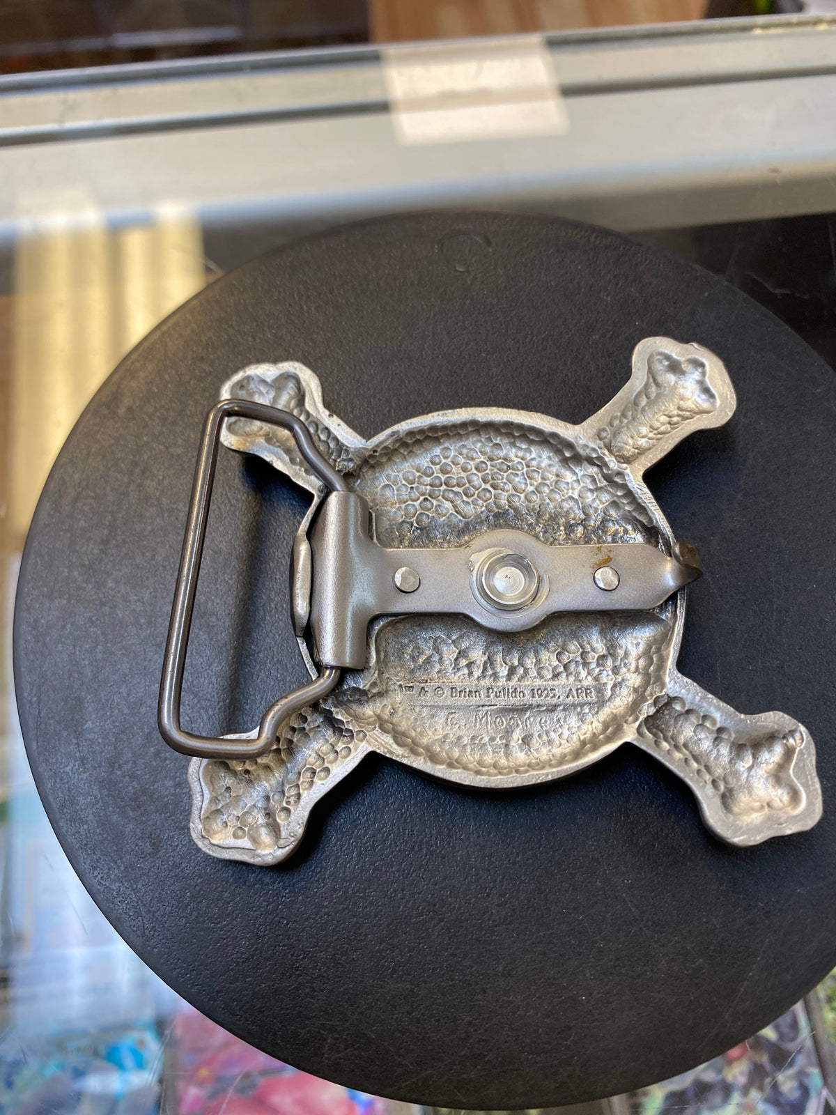 Smiley Psychotic Chaos Belt Buckle ( Vintage Lady Death) LOOSE product image 3, provided for visual reference and product