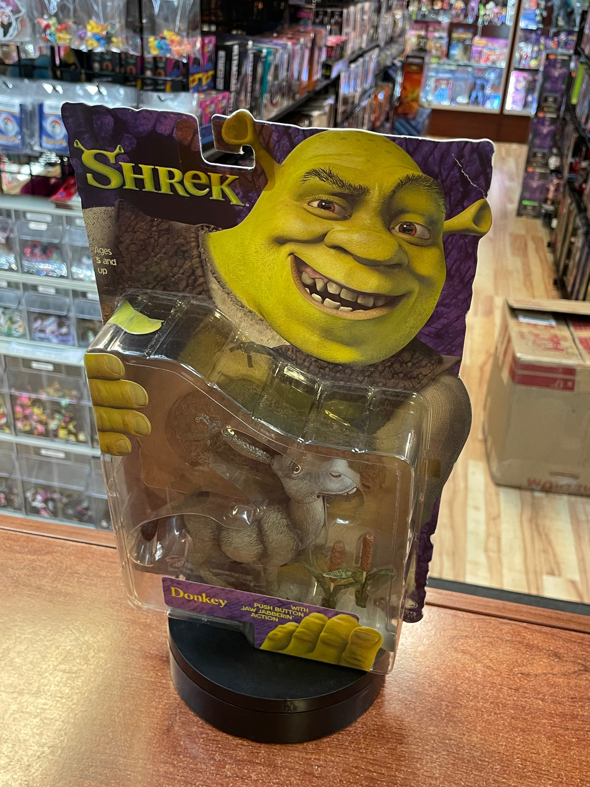 Jaw Jabberin Donkey (Vintage Shrek, McFarlane Toys) **SEALED** product image 2, provided for visual reference and product