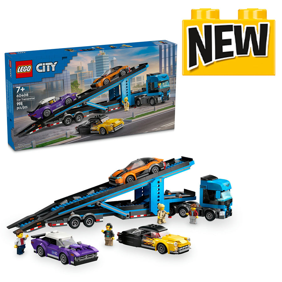 60408 LEGO City: Car Transporter Truck with Sports Cars (3 cars) product image 1, provided for visual reference and product