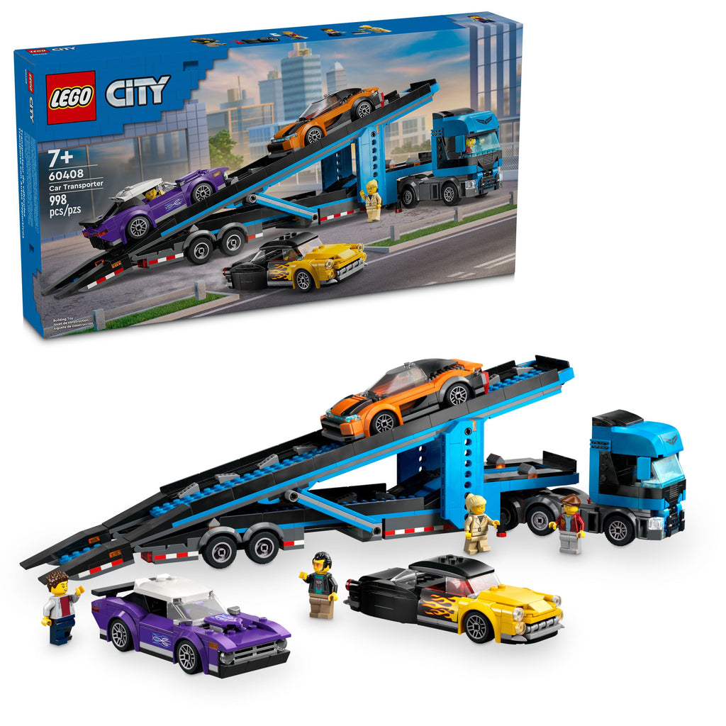 60408 LEGO City: Car Transporter Truck with Sports Cars (3 cars) product image 2, provided for visual reference and product