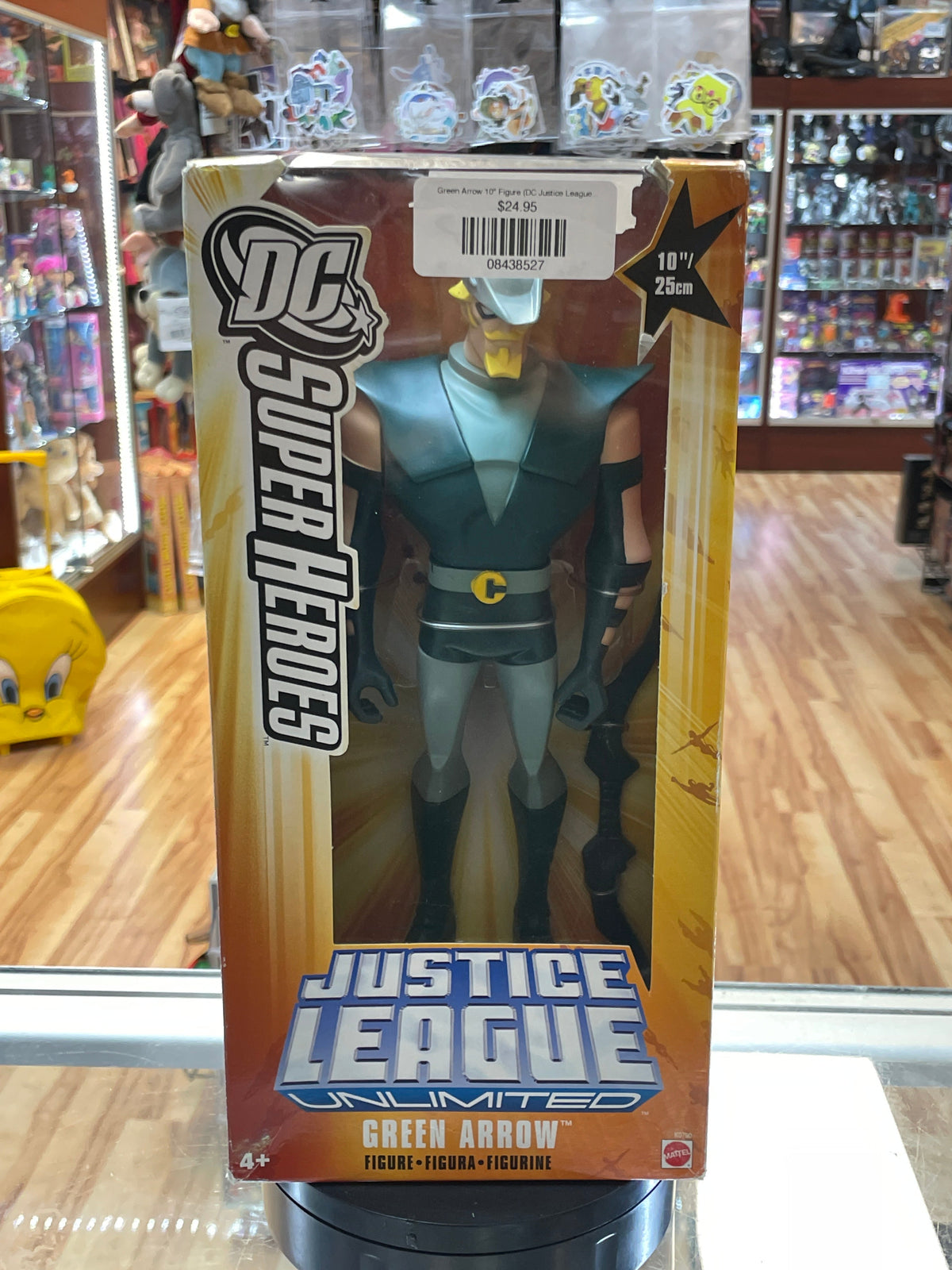 Green Arrow 10" Figure (DC Justice League, Mattel) SEALED product image 1, provided for visual reference and product detail