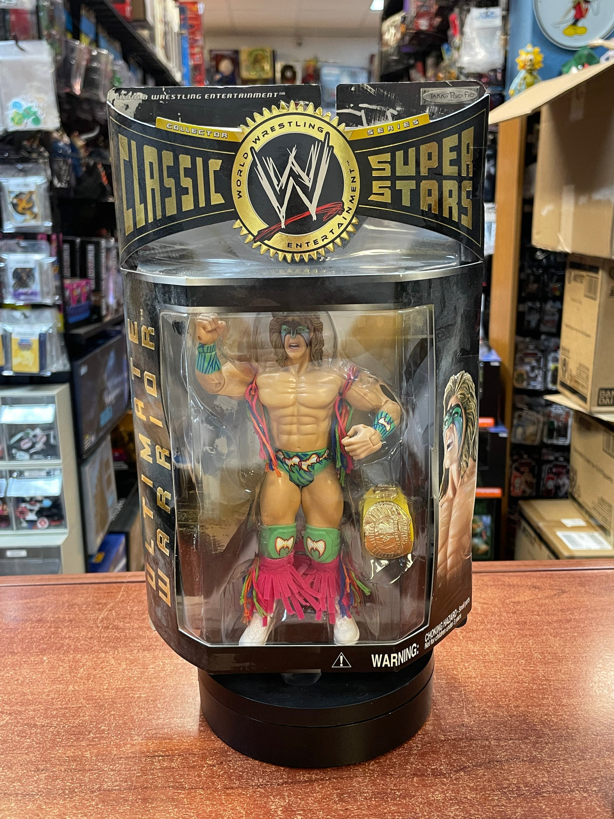 Ultimate Warrior Green (WWF Classic Superstars, Jakks) **SEALED** product image 1, provided for visual reference and product