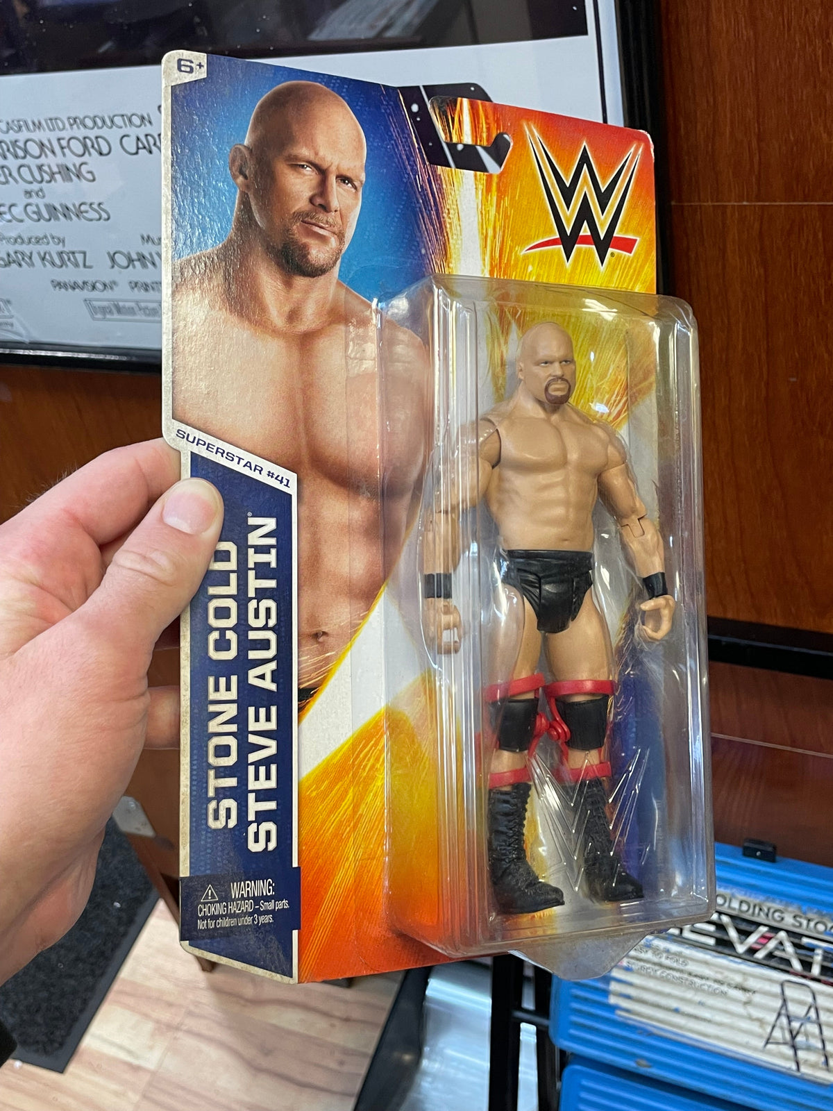 Stone Cold Steve Austin Red Braces (WWE Basic, Mattel) **SEALED** product image 5, provided for visual reference and product