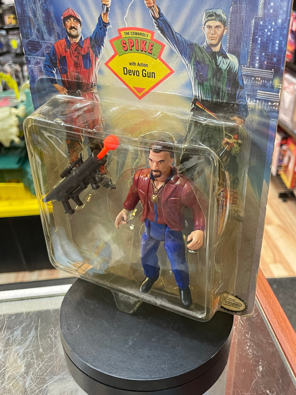 Spike with Devo Gun (Vintage Super Mario Bros, ERTL) **SEALED** product image 2, provided for visual reference and product