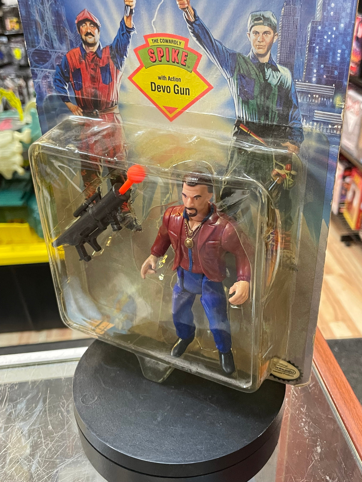 Spike with Devo Gun (Vintage Super Mario Bros, ERTL) **SEALED** product image 2, provided for visual reference and product