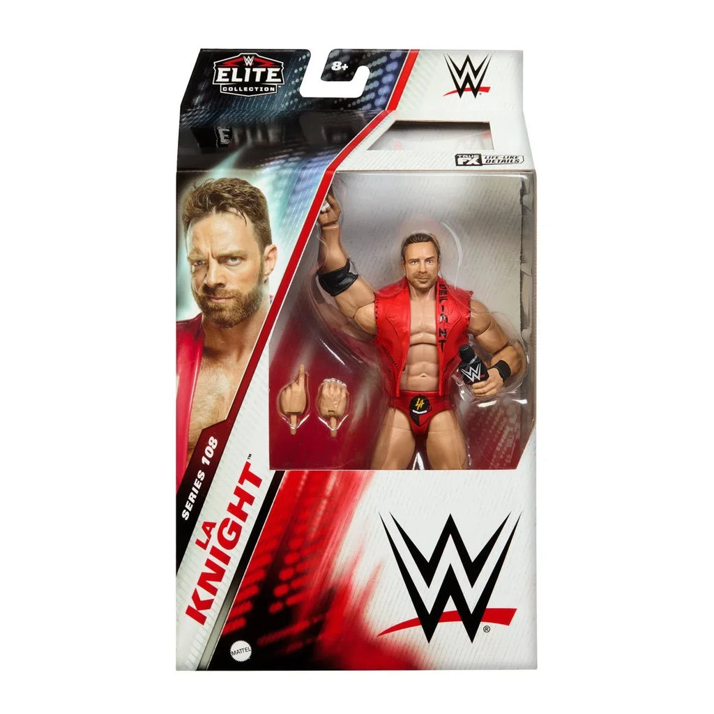 LA Knight Series 108 (WWE Elite, Mattel) product image 1, provided for visual reference and product detail review