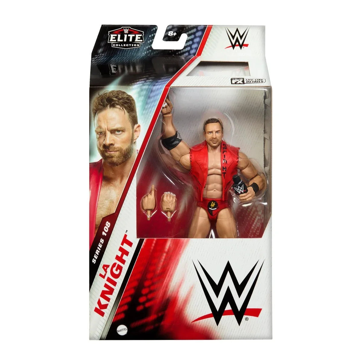 LA Knight Series 108 (WWE Elite, Mattel) product image 1, provided for visual reference and product detail review