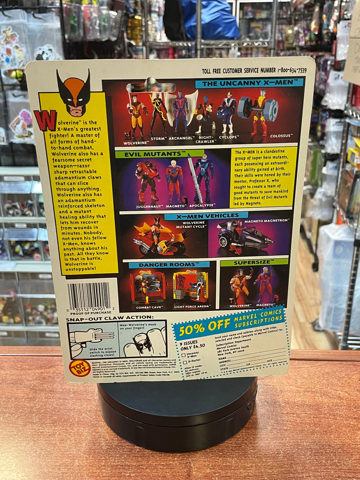 Brown Suit Wolverine (Vintage Marvel, X-Men, Toy Biz) SEALED product image 3, provided for visual reference and product
