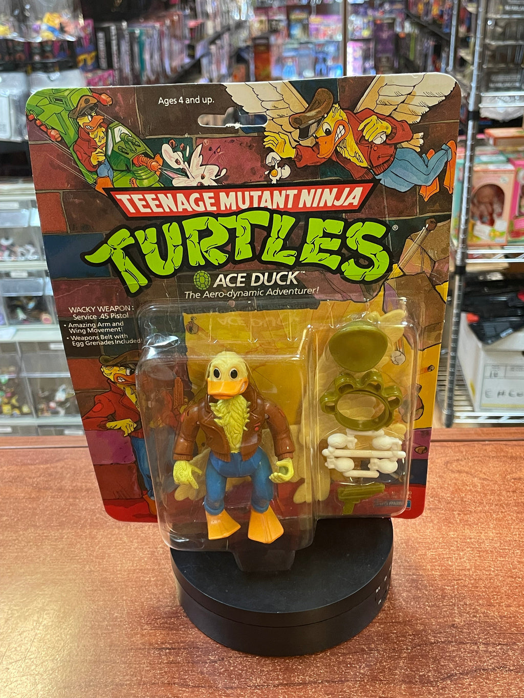 Ace Duck No Hat -14 Back- (Vintage TMNT Ninja Turtles, Playmates) **SEALED** product image 3, provided for visual reference
