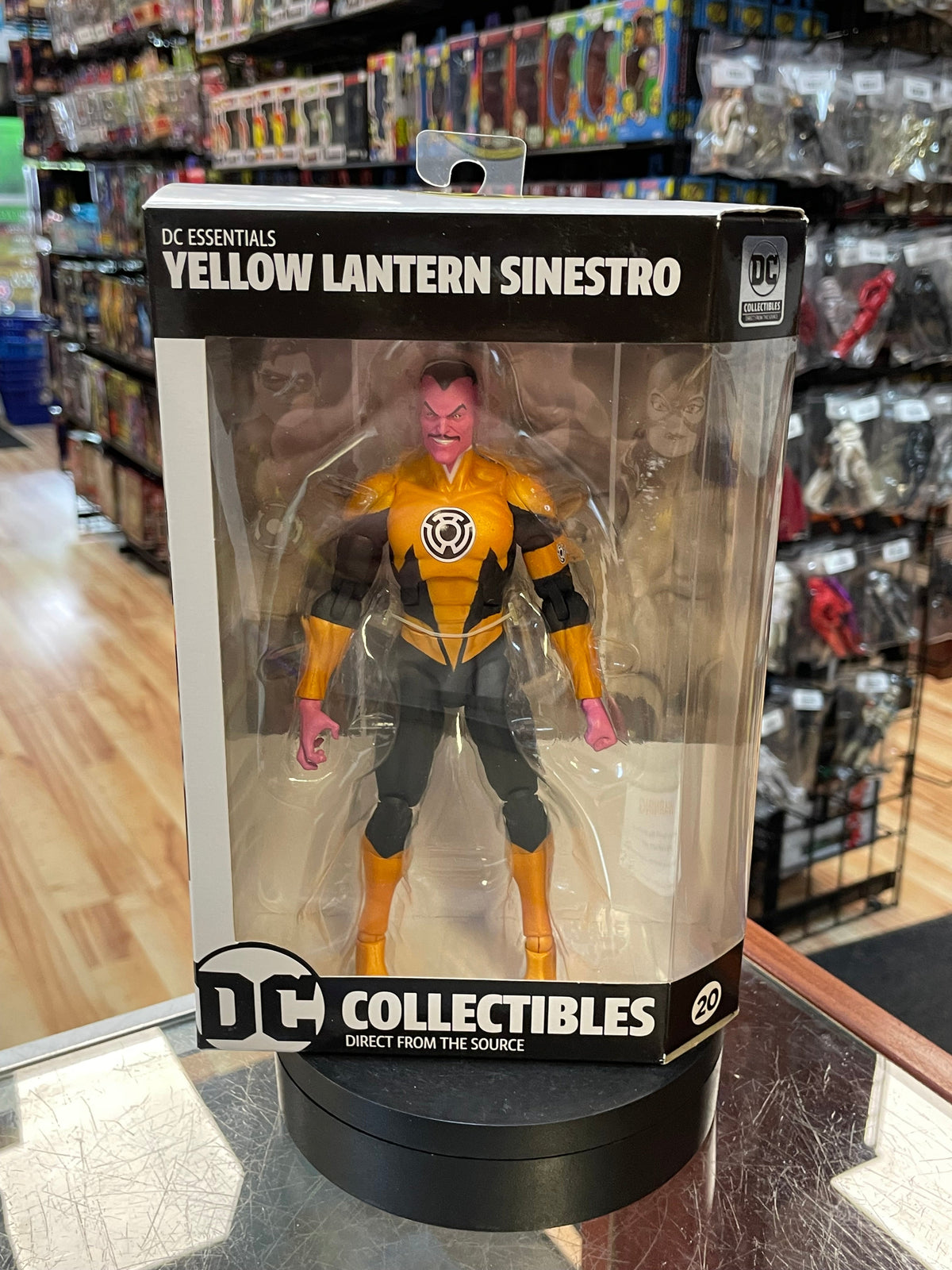 Yellow Lantern Sinestro (DC Essentials, DC Collectibles) SEALED product image 1, provided for visual reference and product
