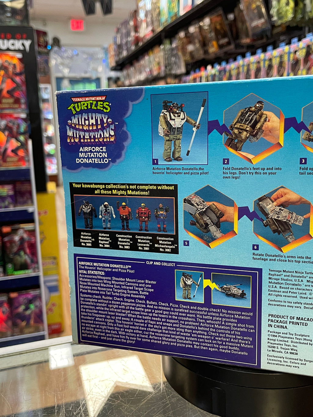 Air Force Mutation Donatello (Vintage Teenage Ninja Turtles Mighty Mutations, TMNT Playmates) SEALED product image 11,