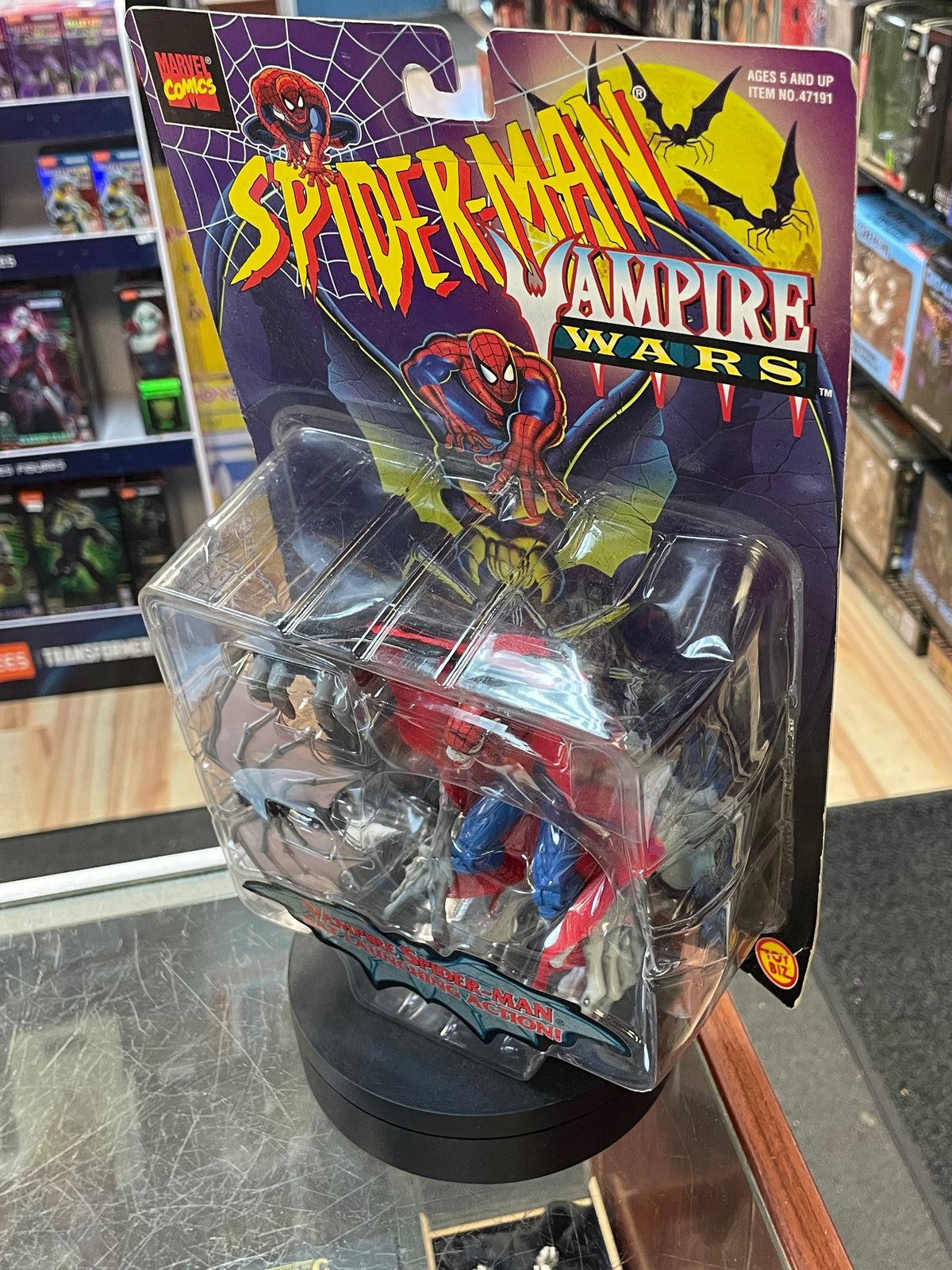 Vampire Spider-Man (Vintage Marvel Superman, Toybiz) SEALED product image 2, provided for visual reference and product