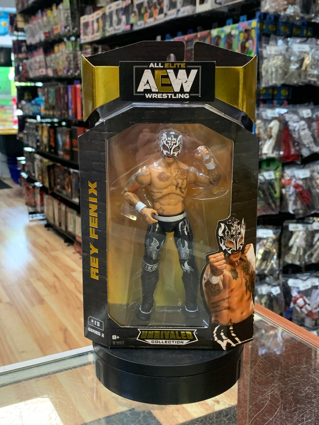Rey Fenix #13 (AEW Unmatched Collection, Jazwares) **SEALED** product image 1, provided for visual reference and product