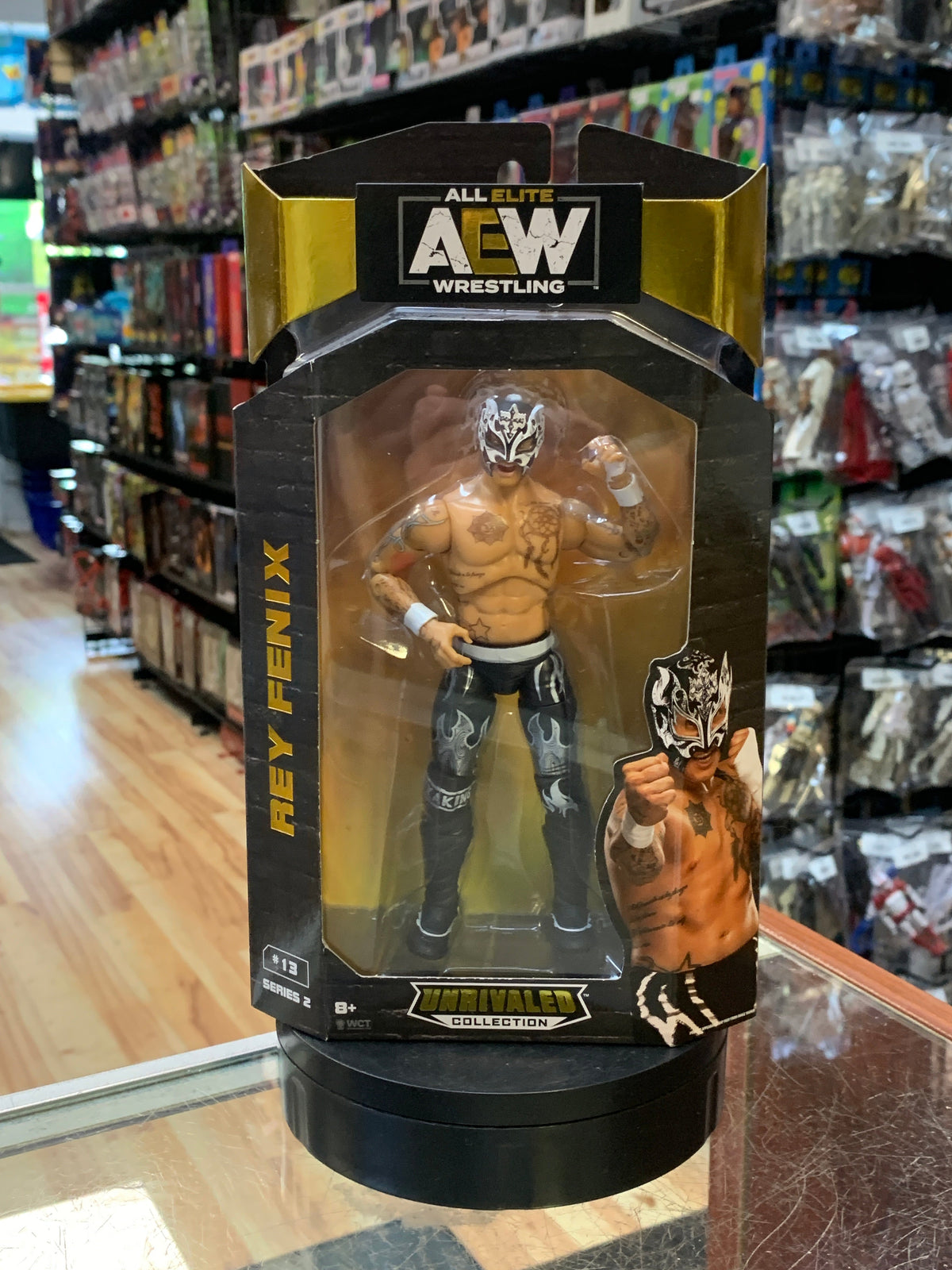Rey Fenix #13 (AEW Unmatched Collection, Jazwares) **SEALED** product image 1, provided for visual reference and product