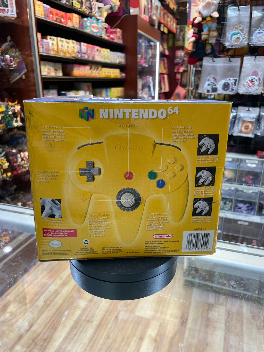 Yellow N64 Controller (Nintendo, Vintage Video Games) **TESTED WORKING** product image 6, provided for visual reference and