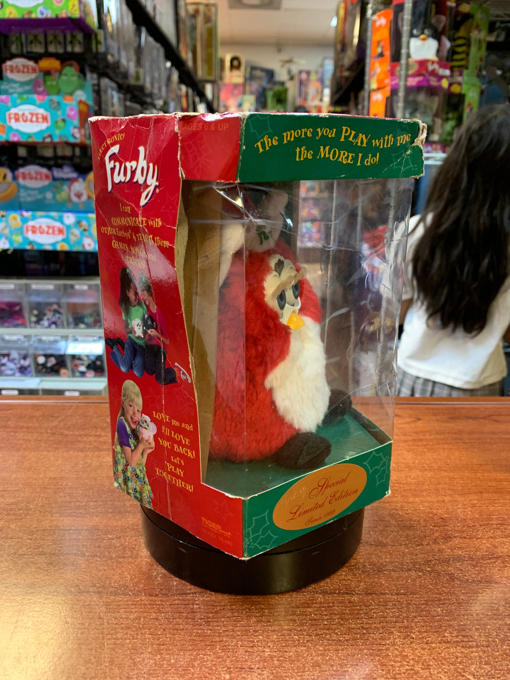 Santa Furby Blue Eyes (Vintage Furby, Tiger Electronics) SEALED product image 2, provided for visual reference and product