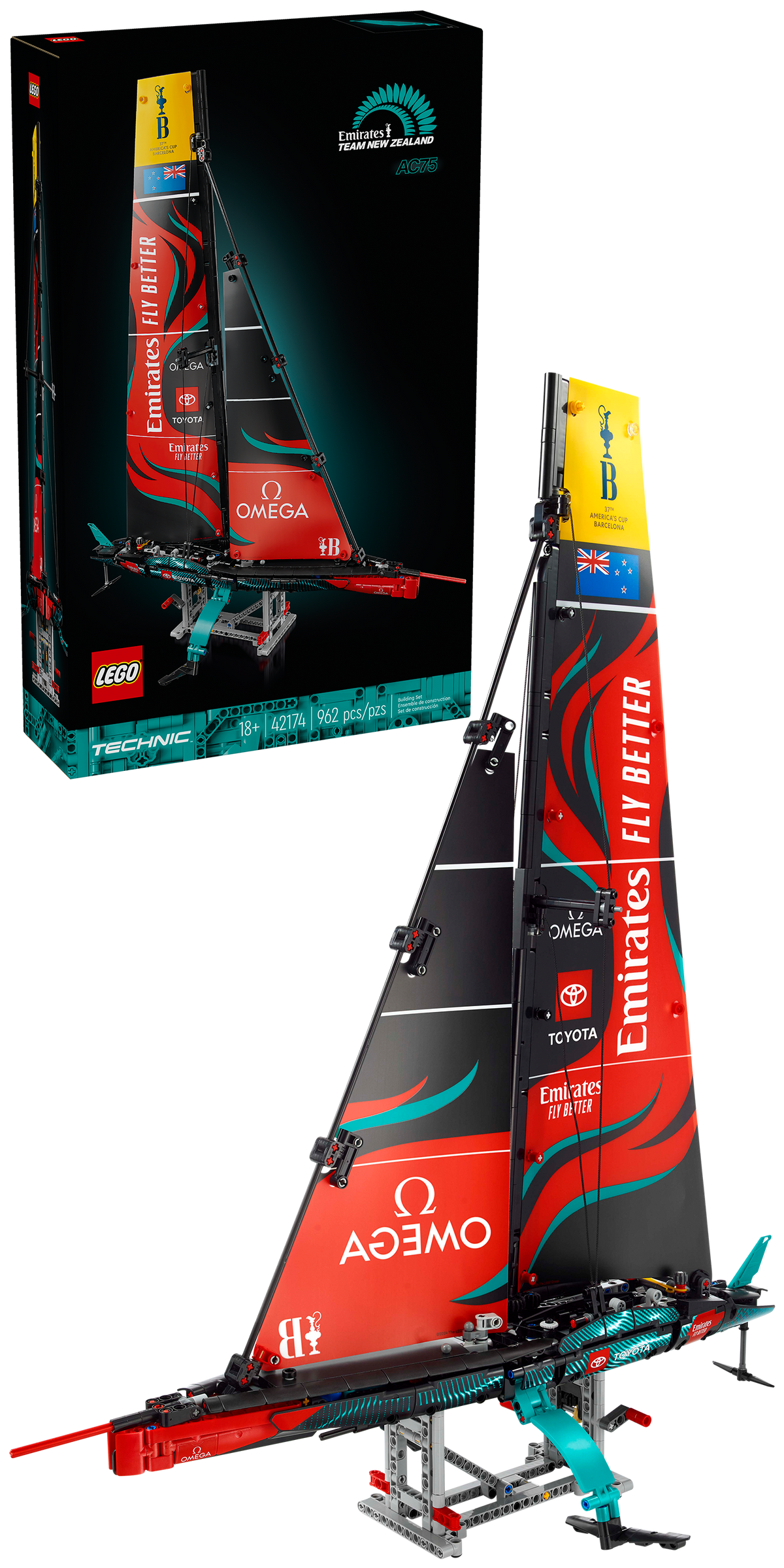 42174 LEGO Technic: Emirates Team New Zealand AC75 Yacht product image 2, provided for visual reference and product detail