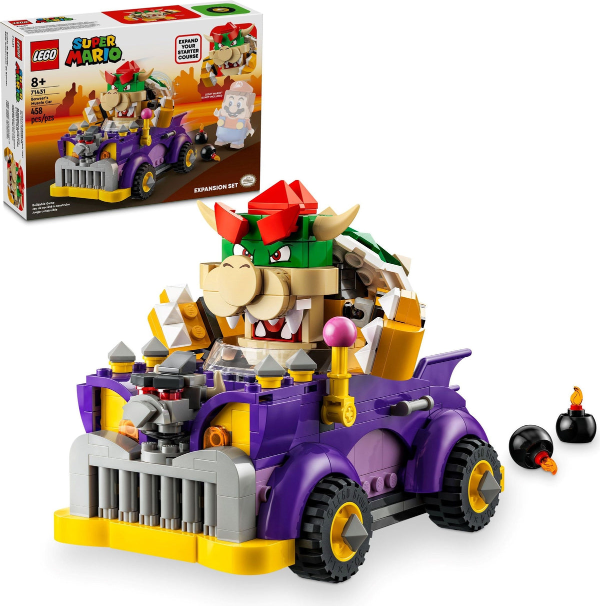 71431 LEGO Super Mario: Bowser's Muscle Car Expansion Set product image 1, provided for visual reference and product detail