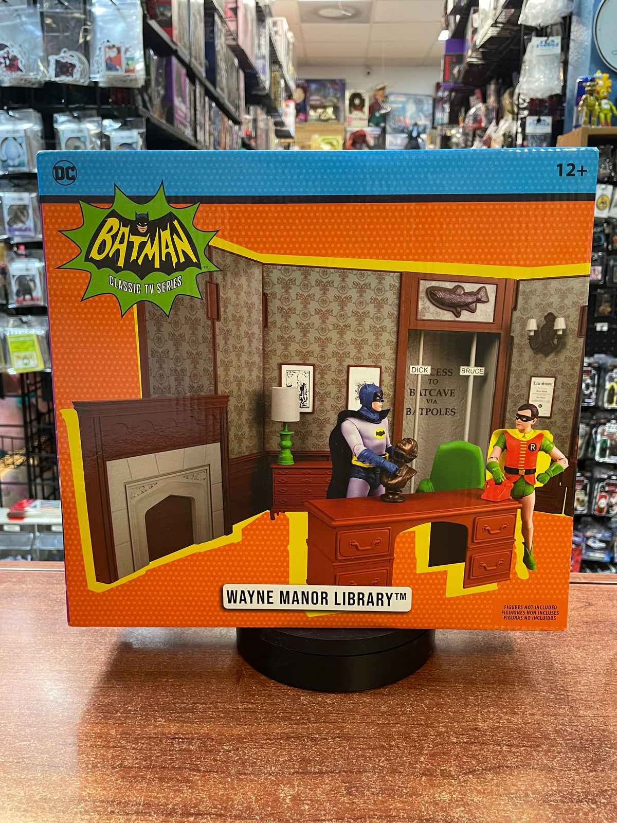 Wayne Manor Library (Mattel, Batman Classic TV) **SEALED** product image 1, provided for visual reference and product detail
