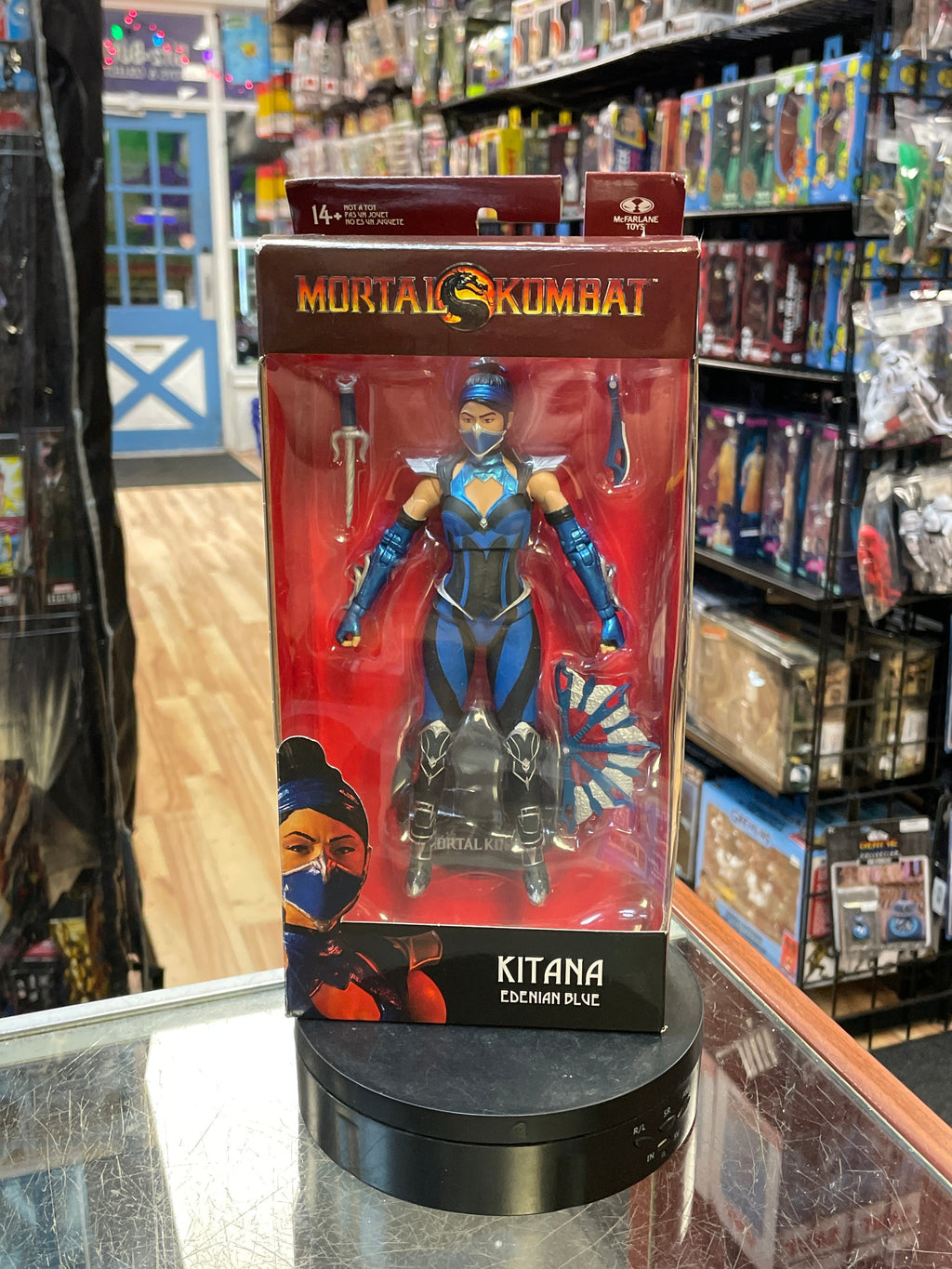 Kitana -Edenian Blue- (Mortal Kombat, McFarlane Toys) **SEALED** product image 1, provided for visual reference and product