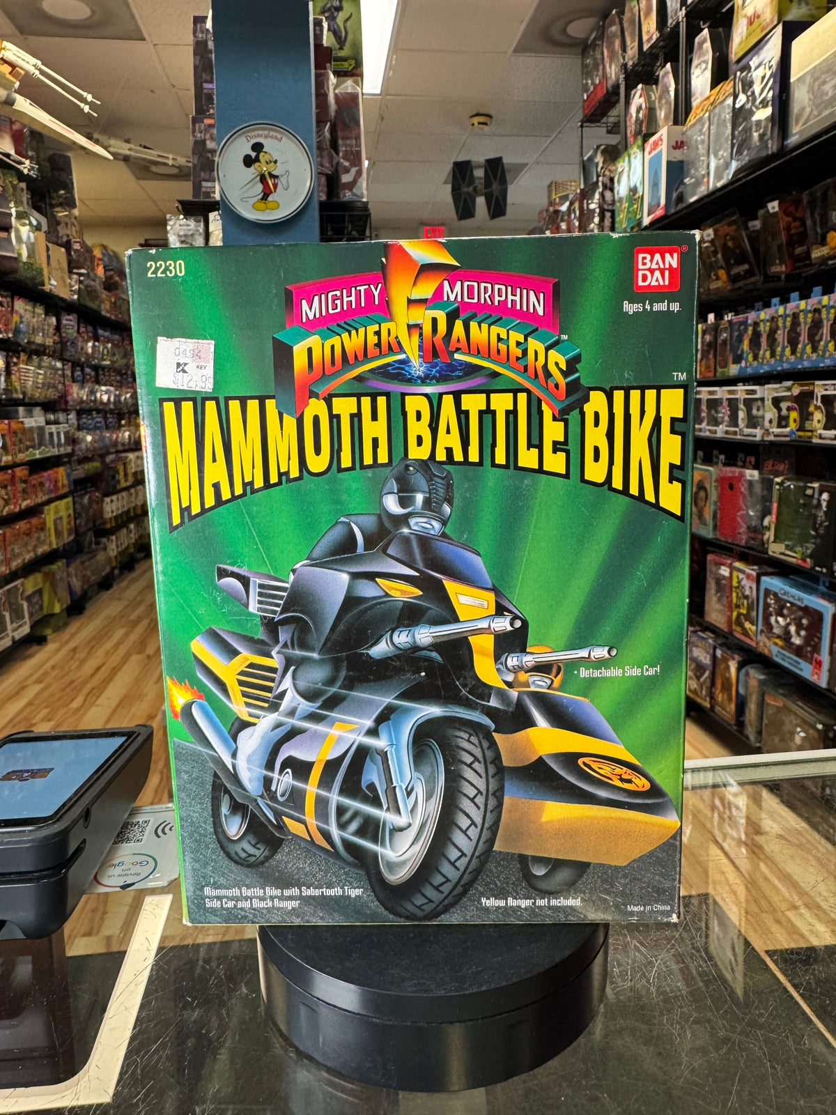 Mammoth Battle Bike (Vintage MMPR Power Rangers, Bandai) SEALED product image 1, provided for visual reference and product