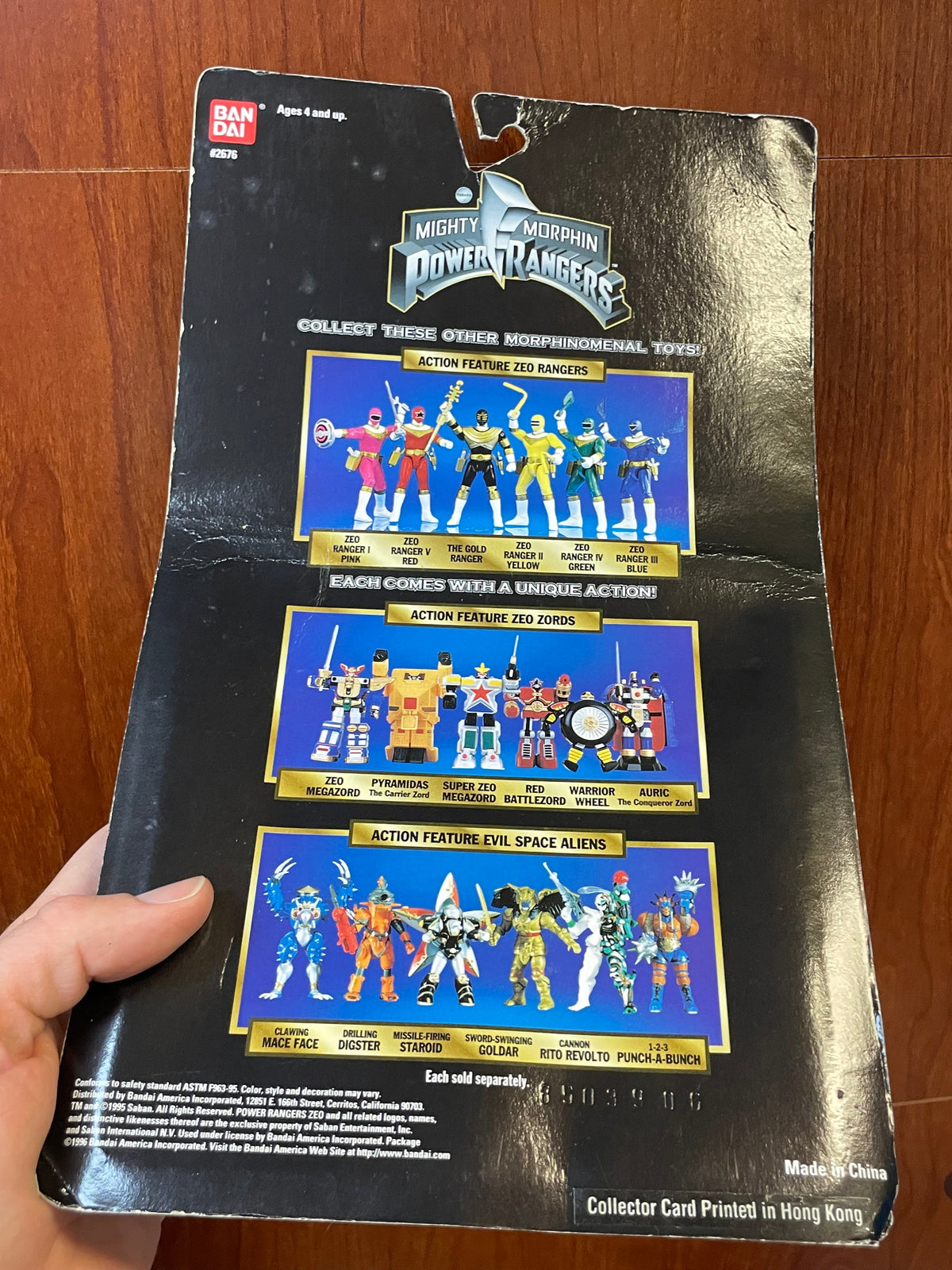 White & Green Ranger GOLD TEAM (Vintage MMPR Power Rangers, Bandai) **SEALED** product image 11, provided for visual