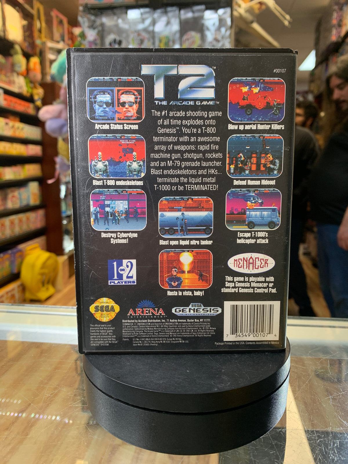 Terminator 2: The Arcade Game (Sega Genesis, Vintage Video Games) COMPLETE product image 3, provided for visual reference