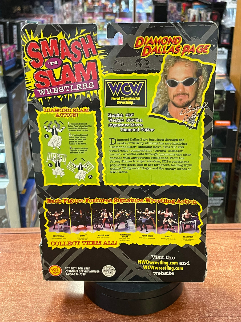 Diamond Dallas Page 1427 (WCW Smash N' Slam, Toybiz) **SEALED** product image 2, provided for visual reference and product