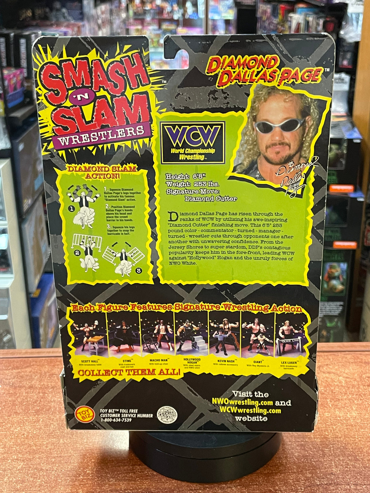 Diamond Dallas Page 1427 (WCW Smash N' Slam, Toybiz) **SEALED** product image 2, provided for visual reference and product
