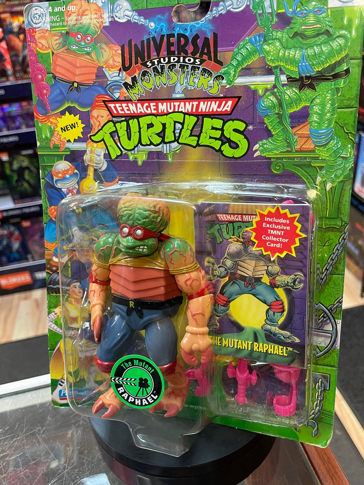 The Mutant Raphael (Vintage TMNT Ninja Turtles, Playmates) SEALED product image 2, provided for visual reference and product