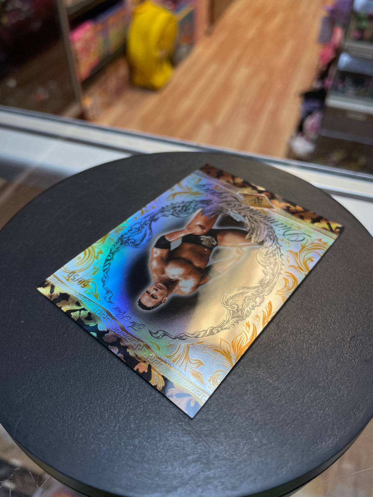 The Rock -Diamond Legacy- Gold Refractor 50/50 (WWE, Topps Chrome) product image 3, provided for visual reference and