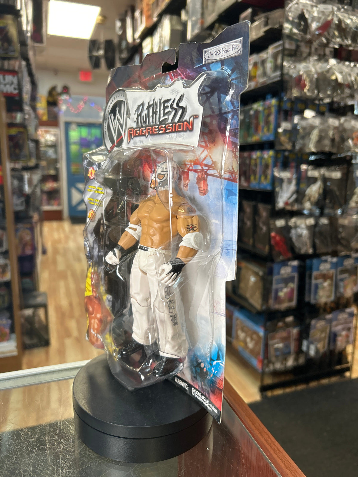 White Rey Mysterio -Ruthless Aggression- (Vintage WWE, Jakks) **SEALED** product image 5, provided for visual reference and