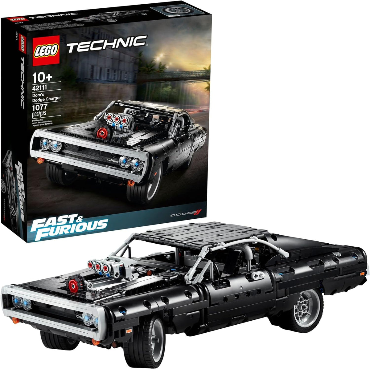 42111 LEGO Technic: Dom's Dodge Charger (Retired) (Certified Complete) product image 1, provided for visual reference and