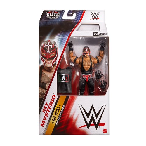 Rey Mysterio Top Picks Wave 4 (WWE Elite, Mattel) SEALED product image 1, provided for visual reference and product detail