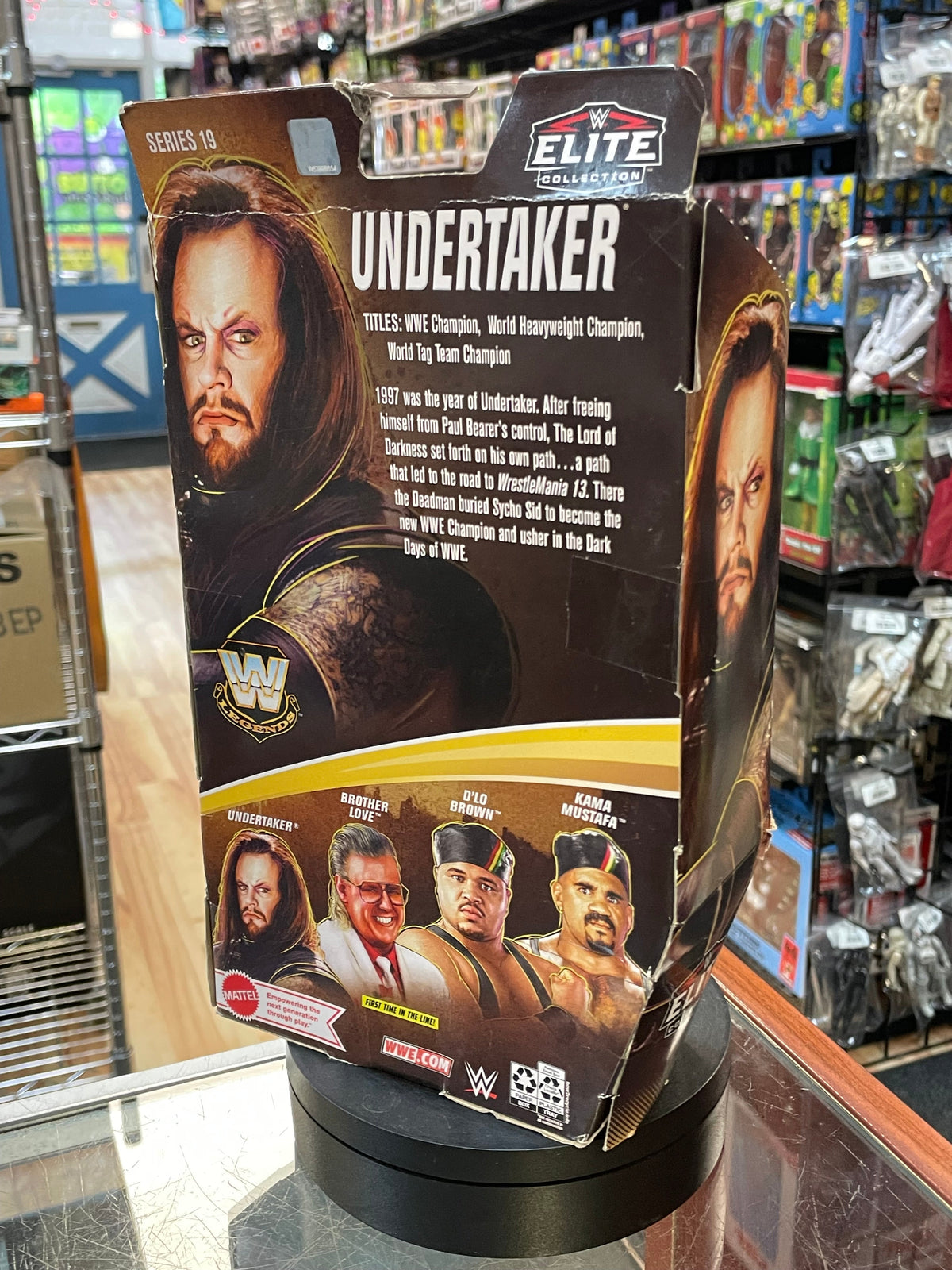 Undertaker S19 (WWE Elite Legends, Mattel) SEALED product image 3, provided for visual reference and product detail review
