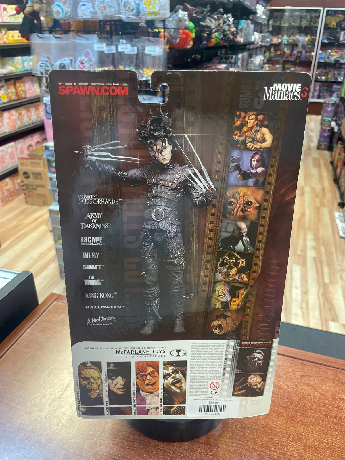 Edward Scissorhands (McFarlane Toys, Movie Maniacs) **SEALED** product image 2, provided for visual reference and product