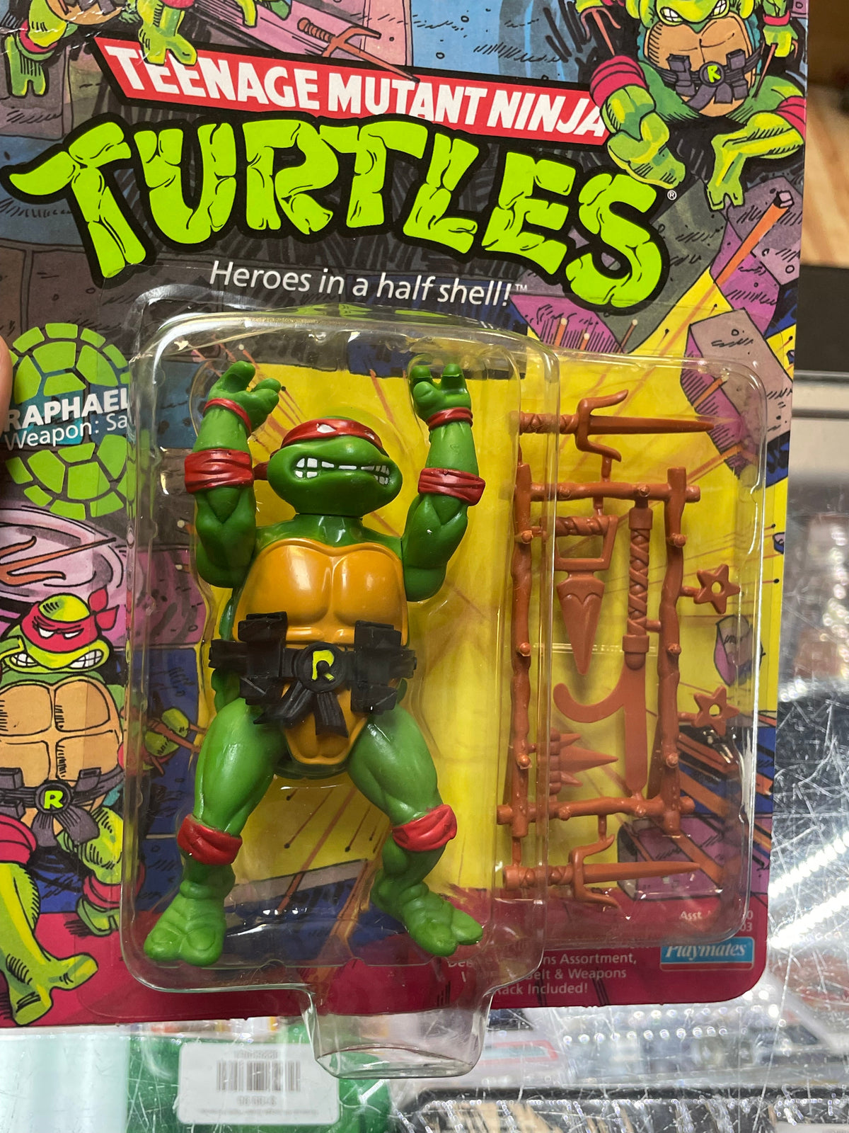 Hard Head Raphael -10 Back- (Vintage TMNT Ninja Turtles, Playmates) **SEALED** product image 12, provided for visual