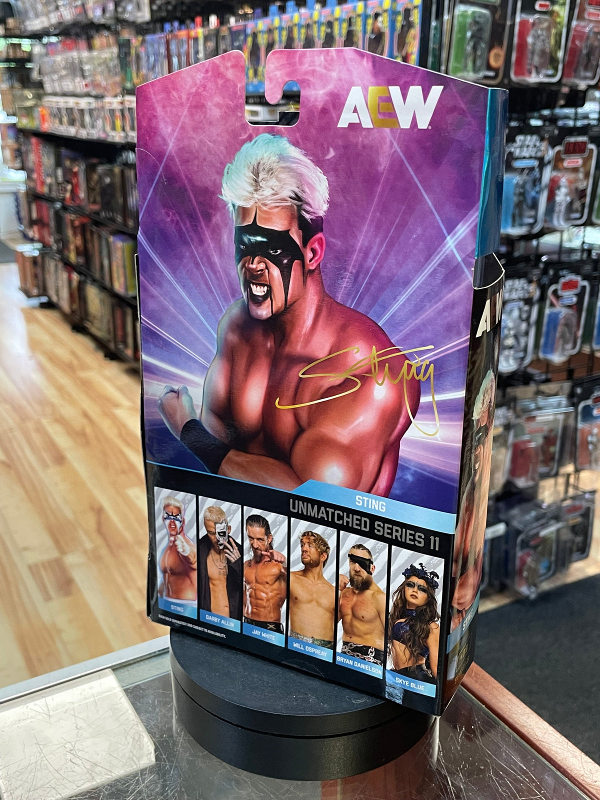 Luminaries Sting Chase (AEW, Jazwares) SEALED product image 3, provided for visual reference and product detail review