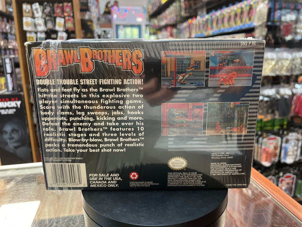 Brawl Brothers with Box & Manual (SNES Super Nintendo, Vintage Video Games) LOOSE product image 3, provided for visual