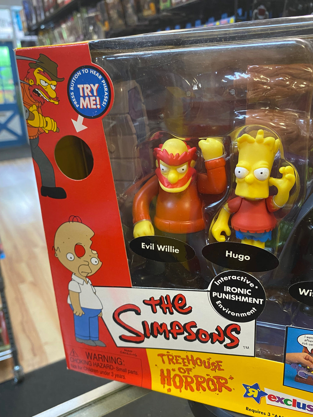 Treehouse of Horror Ironic Punishment (Vintage Simpsons, Playmates) SEALED product image 4, provided for visual reference