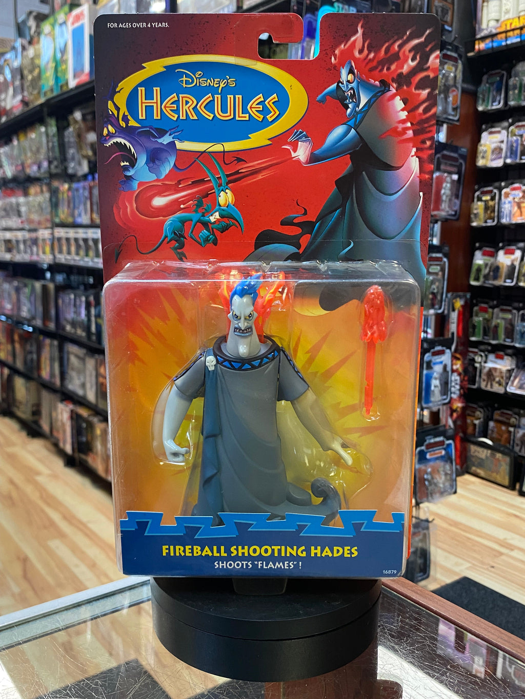 Fireball Shooting Hades (Vintage Disney Hercules, Mattel) SEALED product image 5, provided for visual reference and product