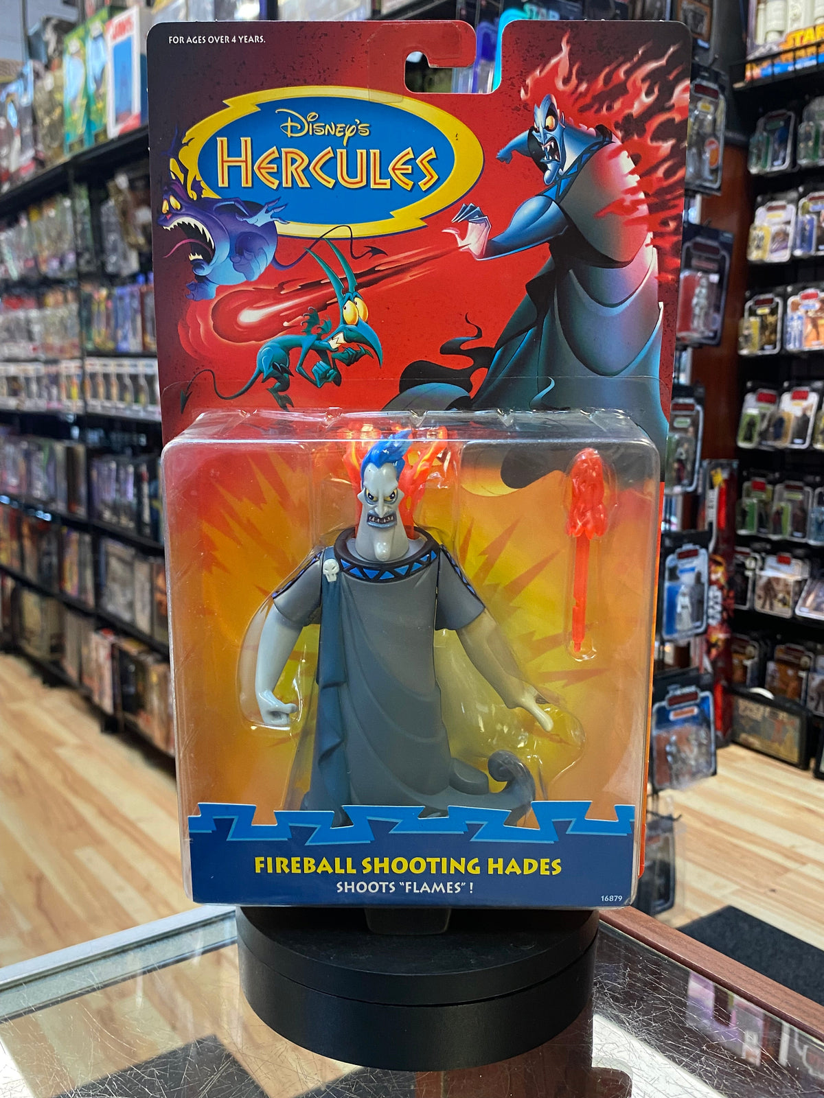 Fireball Shooting Hades (Vintage Disney Hercules, Mattel) SEALED product image 5, provided for visual reference and product